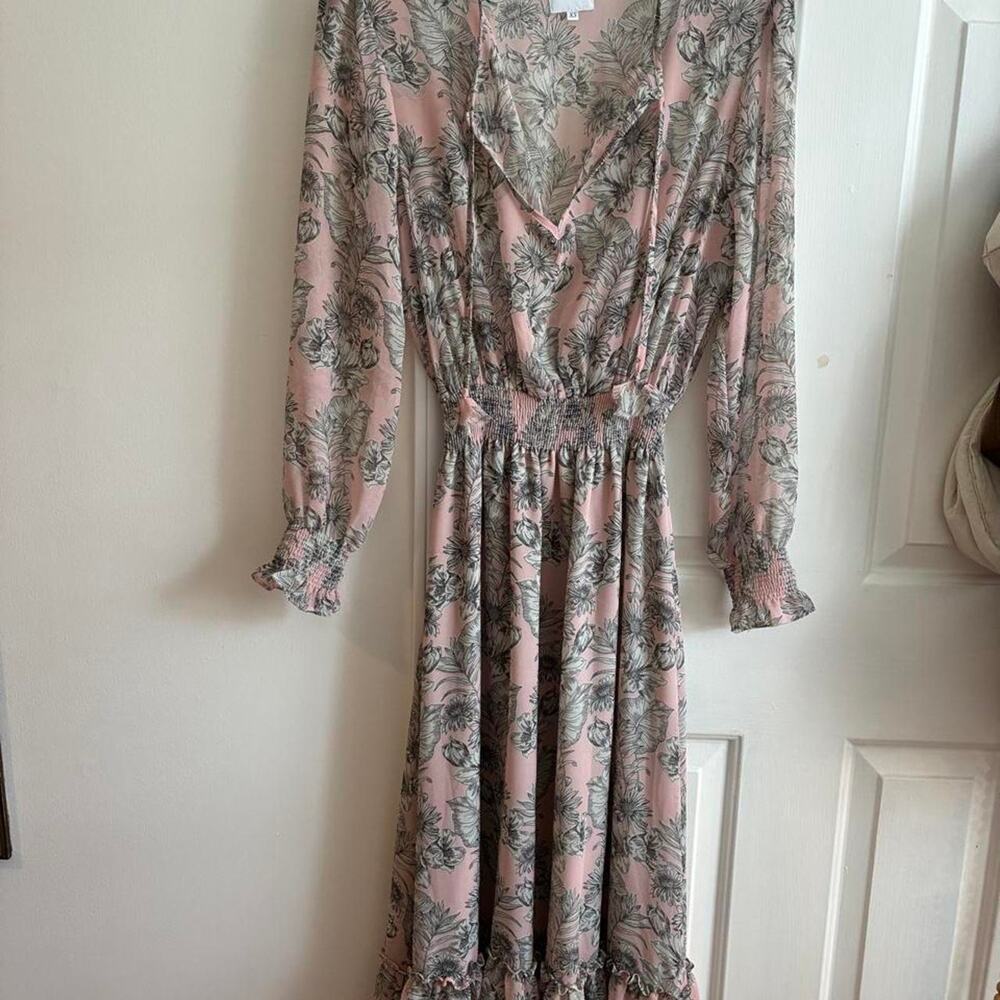 Misa los angeles sheer midi dress